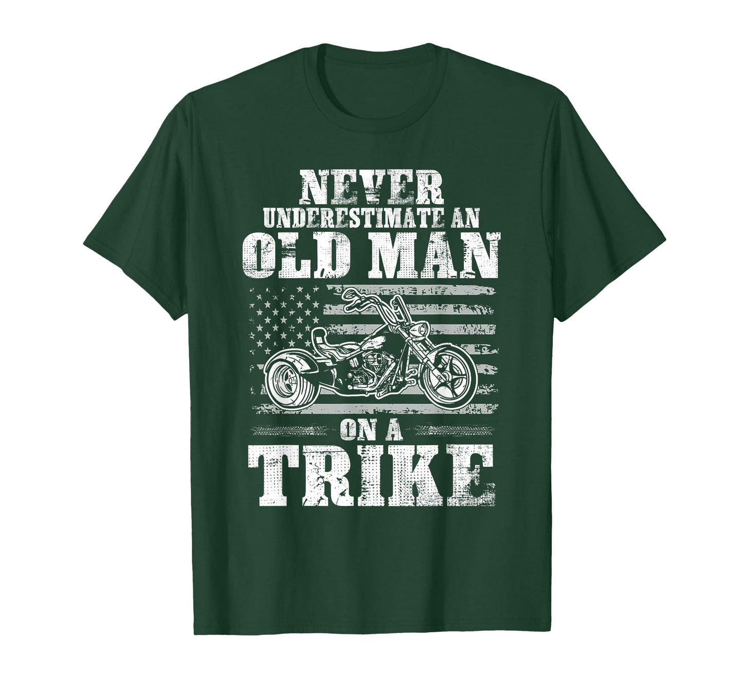 Never Underestimate An Old Man On A Trike Trike Motorcycles T-Shirt
