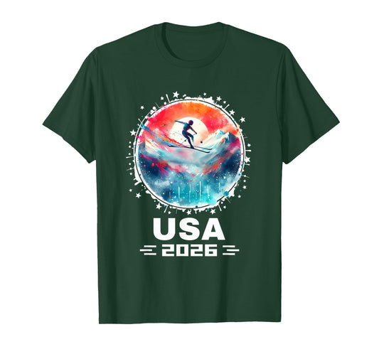 USA 2026 Go United States Winter Sports USA Team 2026 USA T-Shirt