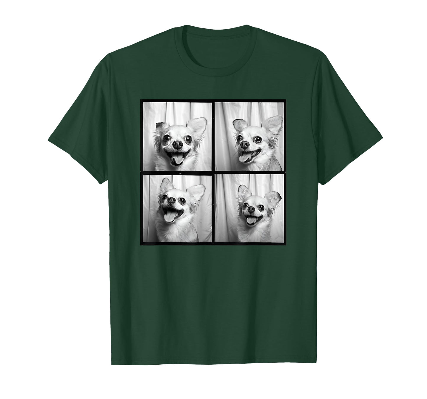 Smiling Chihuahua Face Funny Dog Photoshoot Chihuahua Mom T-Shirt for Men Women Kids