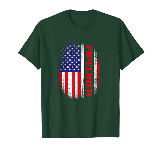 4th Of July Vintage US Flag Pipeline Welder Pipeliner T-Shirt for Women Kids Men