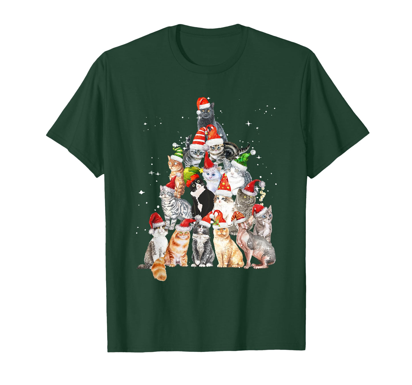 Cats For Everybody Christmas Cats Xmas Meow Christmas T-Shirt