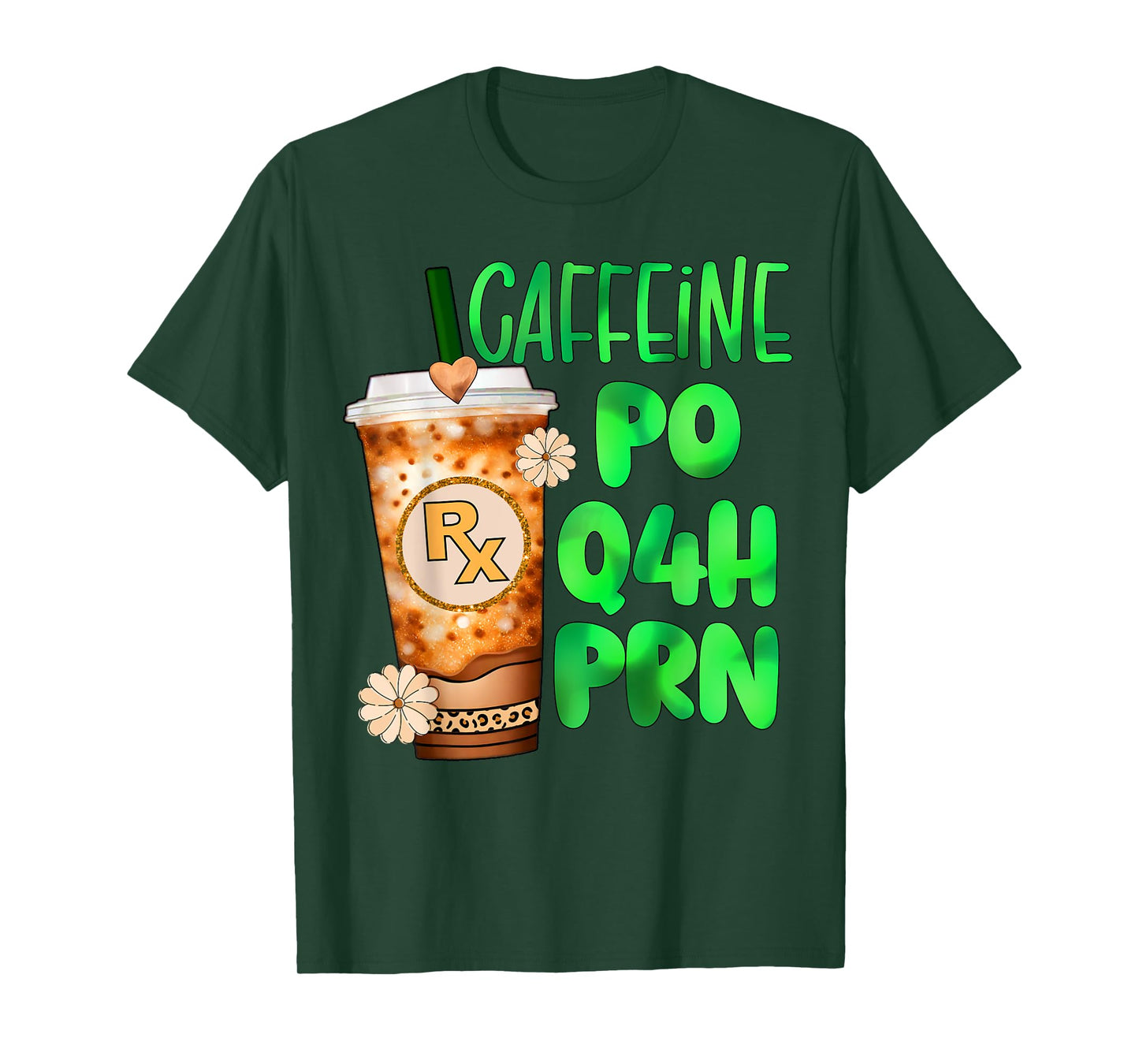 Cute Pharmacy tech pharmacist caffeine nurse rx coffee prn T-Shirt