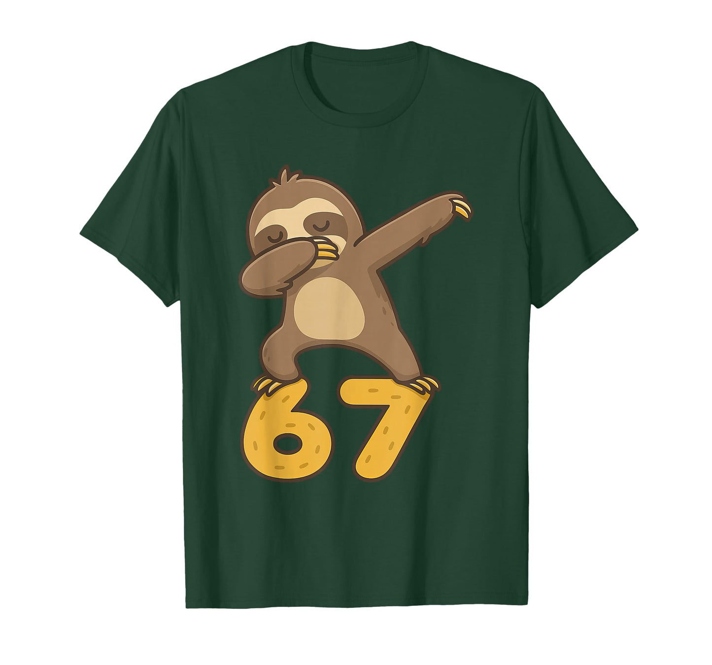 Funny Dabbing Sloth 67 Six Seven Meme T-Shirt