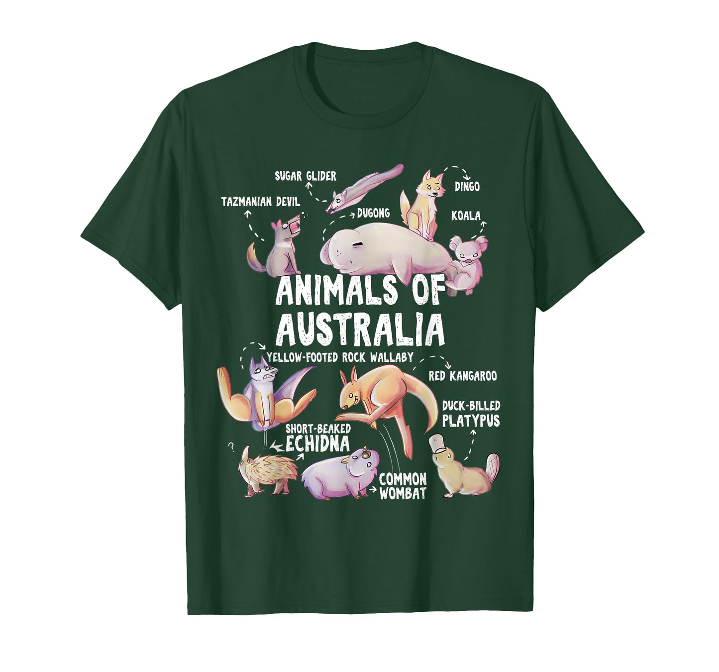 Animals of Australia Australian Animal Educational Gift Cute T-Shirt