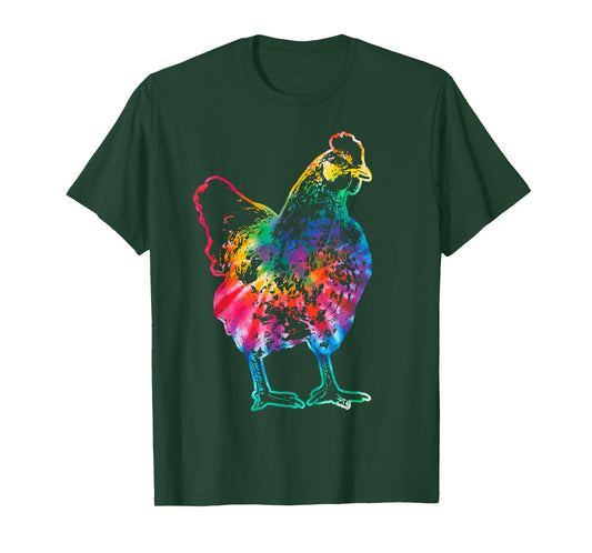 Chicken Batik Tie Dye Hippie Chicken Vintage T-Shirt