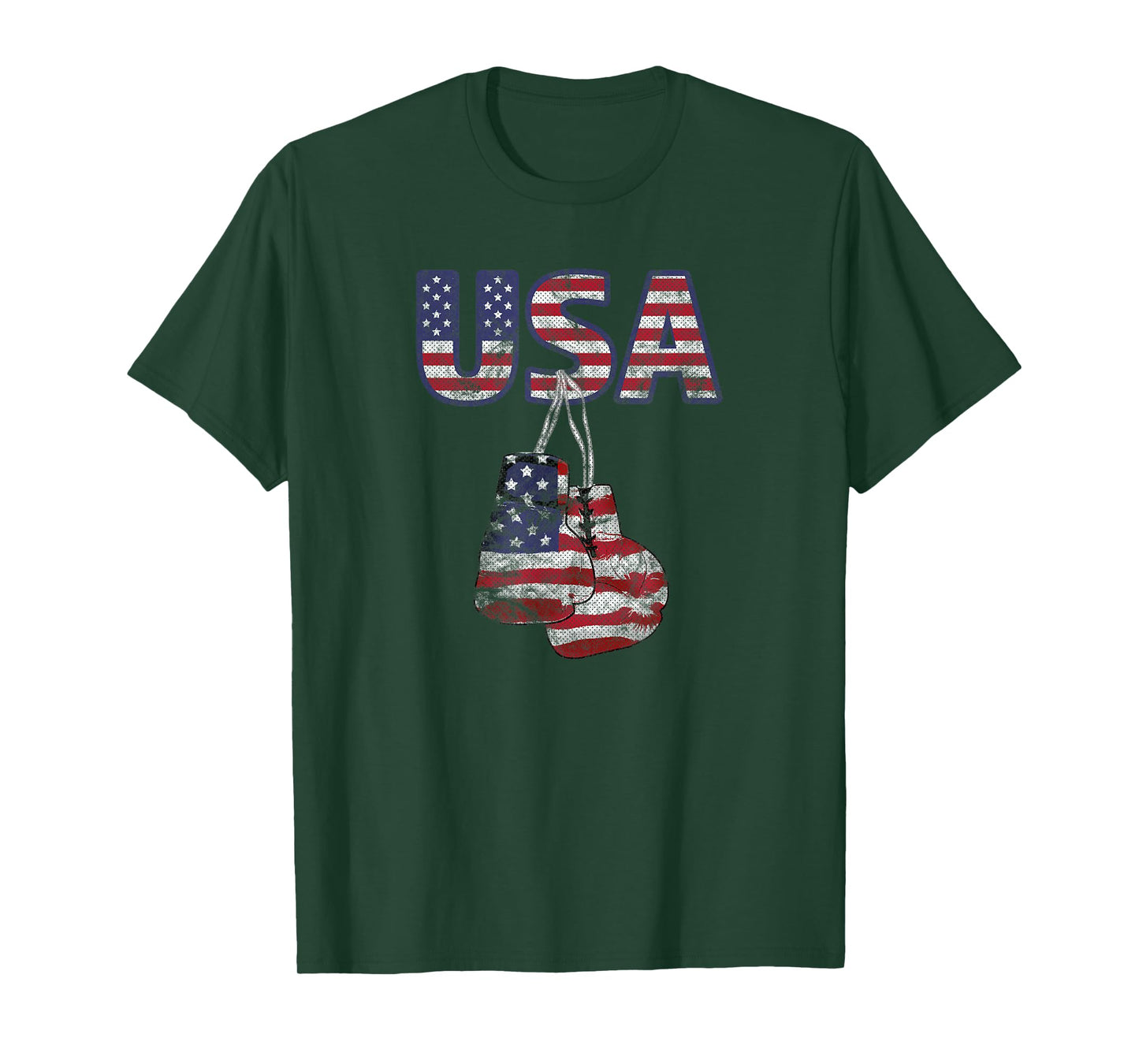 Boxing Gloves T-Shirt American Flag Tee for July 4th T-Shirt