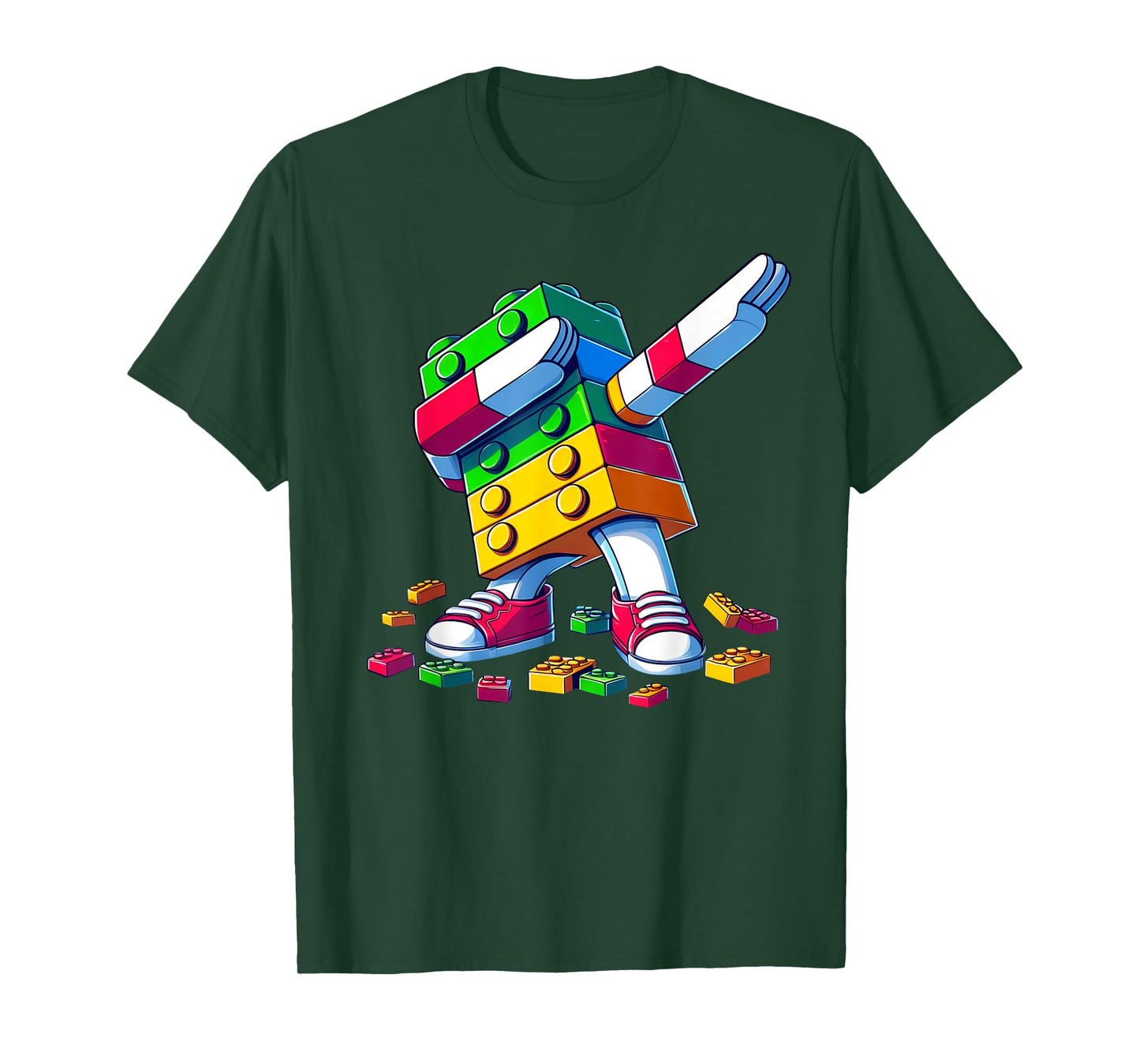 Dabbing Building Blocks Brick Toy Dab Dance Kids Boys & Men T-Shirt