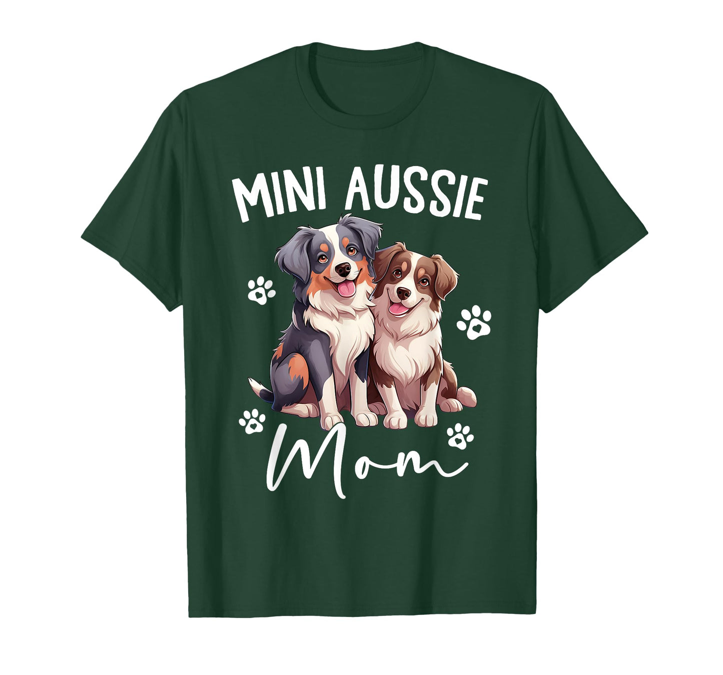 Aussie Mom Australian Shepherd World's Best Mini Aussie Mom T-Shirt