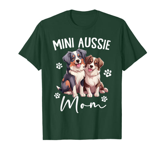Aussie Mom Australian Shepherd World's Best Mini Aussie Mom T-Shirt