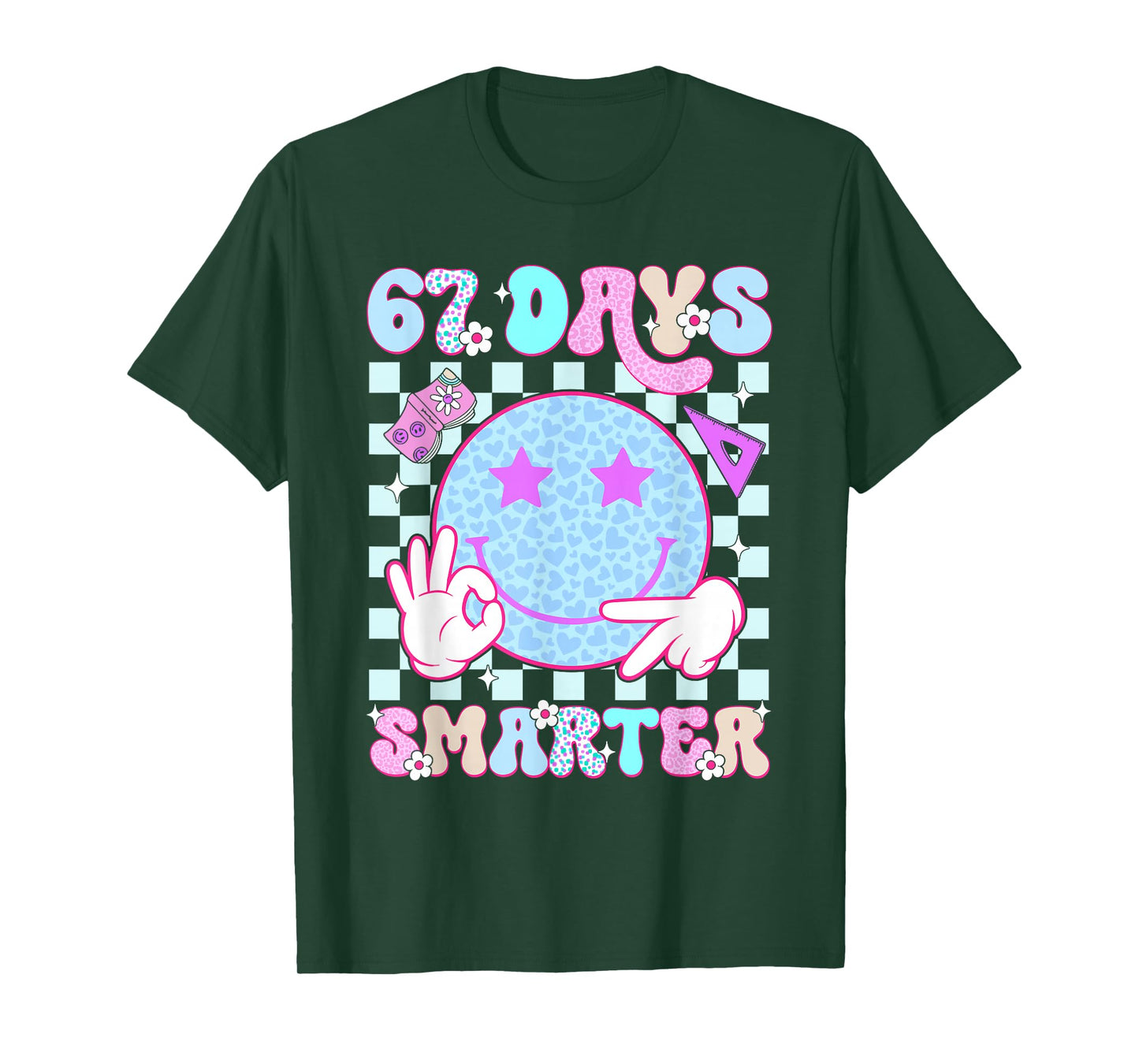 67th Day of School Shirt 67 Days Smarter Teacher Boy Girls T-Shirt