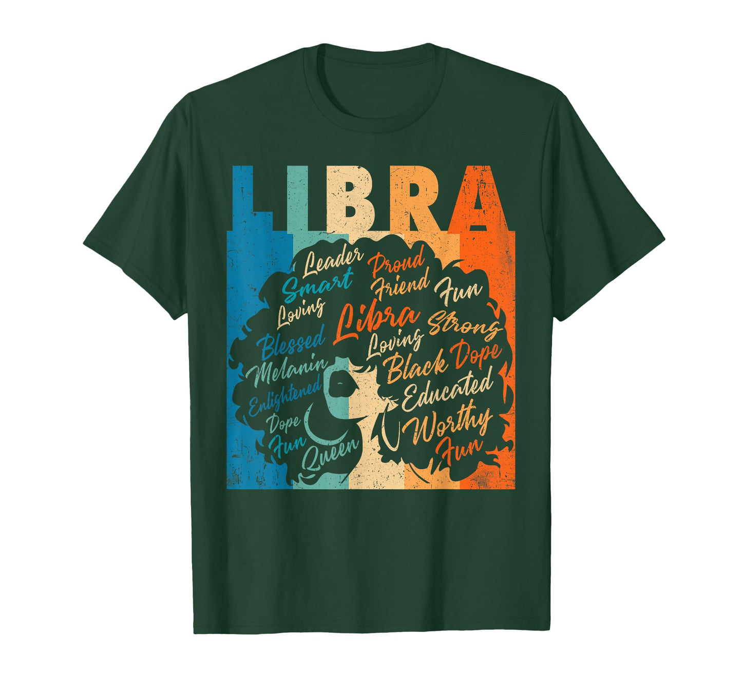 African American Women Zodiac Birthday Libra Girl T-Shirt