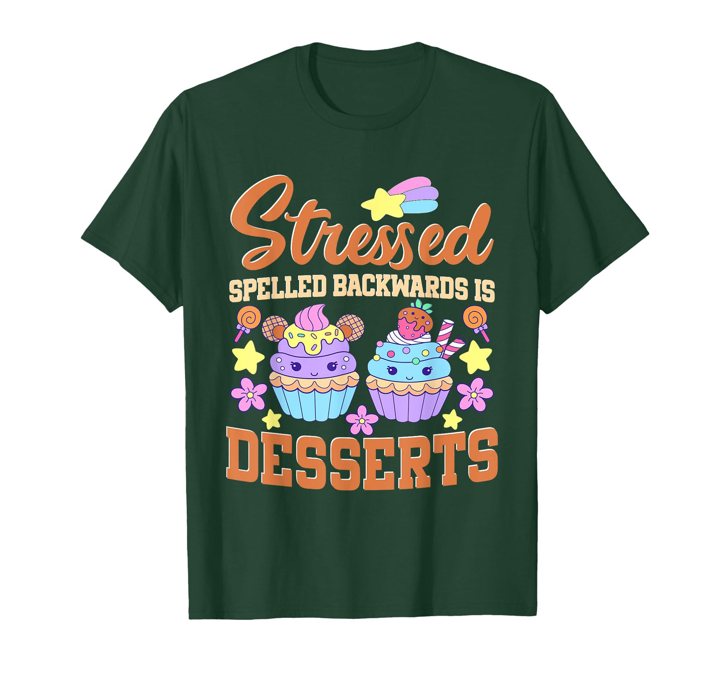 Baking Pastry Chef Stressed Spelled Backwards Is Desserts T-Shirt