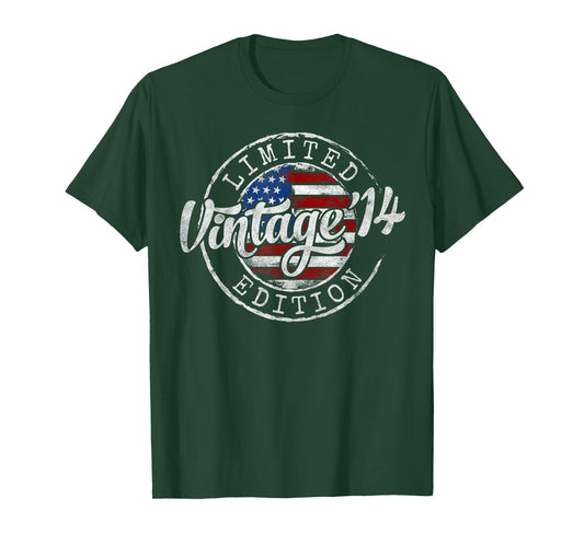 Vintage 2014 11th Birthday Gifts for Boy Girl 11 Year Old T-Shirt
