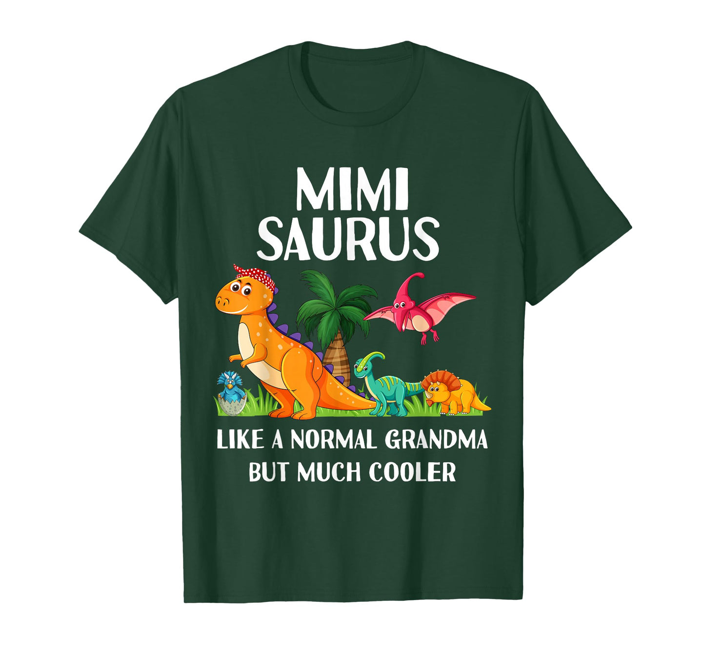 Mimisaurus Mimi Grandma Saurus Women Dinosaur Matching T-Shirt