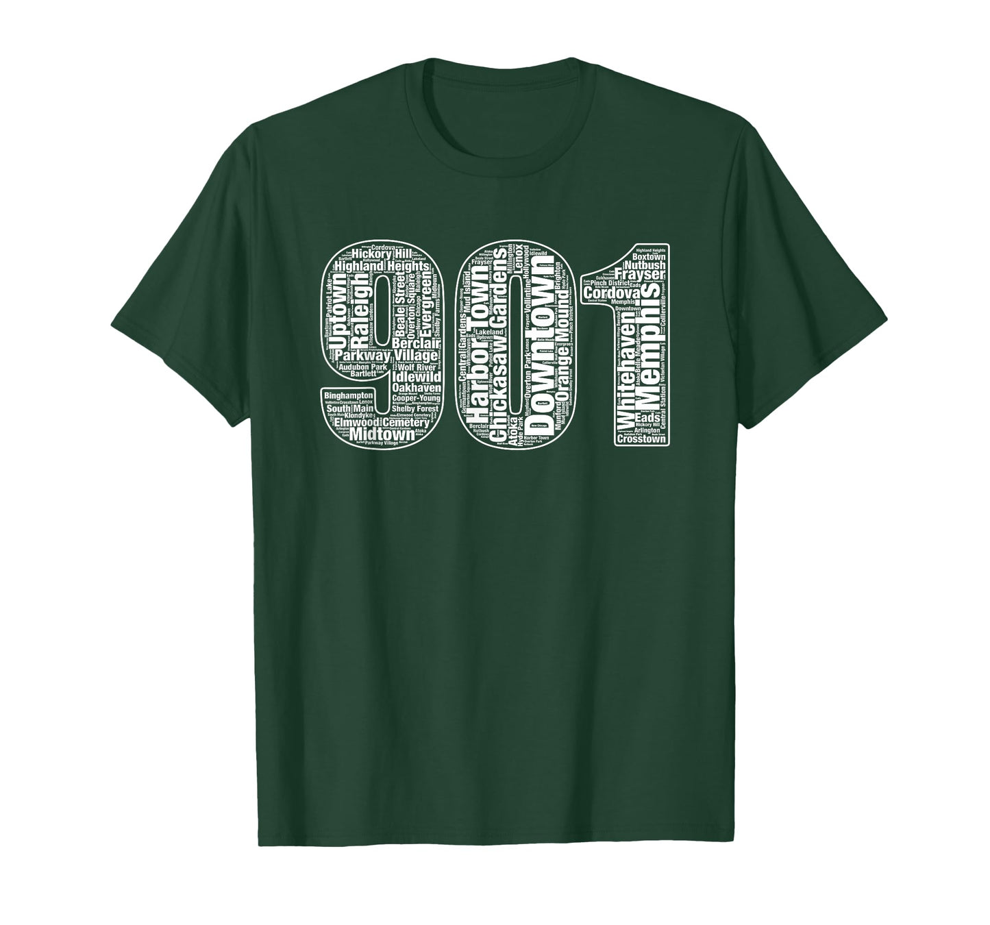 901 Memphis Typography Word Art T-Shirt Small