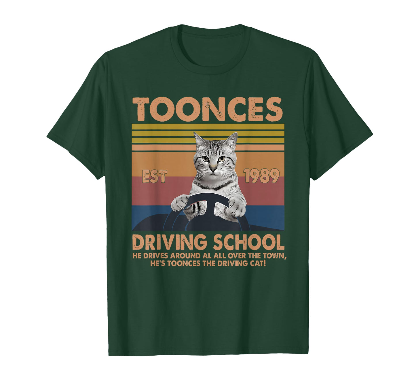 Toonces Driving School Est. 1989 - The Driving Cat T-Shirt