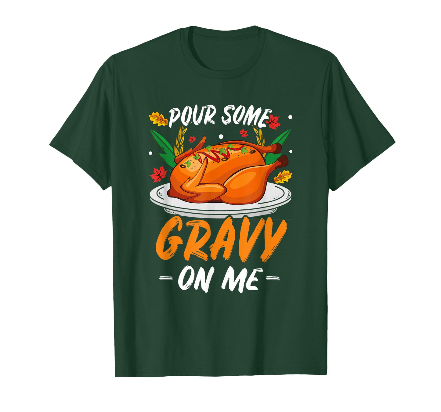 Anno Royal Unisex-Adults Thanksgiving Turkey Pattern T-Shirt, Black, Small
