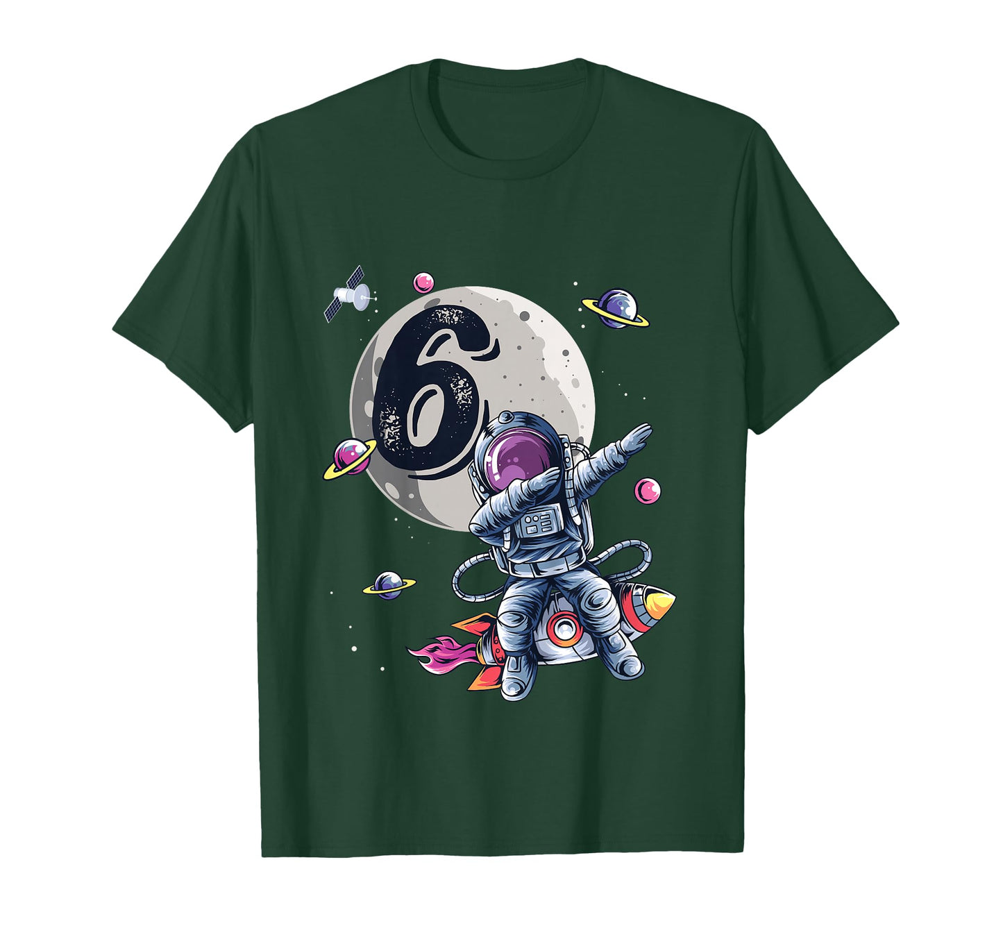Kids 6 Years Old Birthday Boy Astronaut Gifts Space 6th B-Day T-Shirt