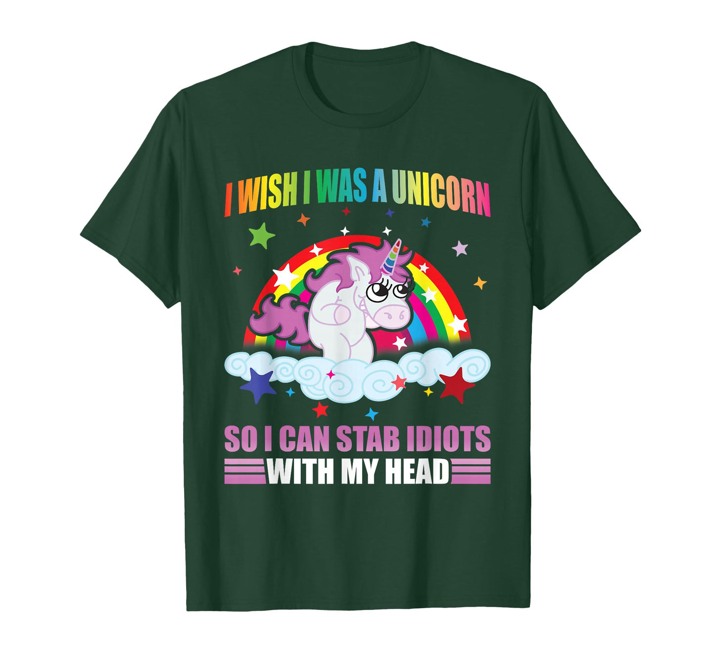 I Wish I Was A Unicorn Funny Unicorn I Hate People Unicorns T-Shirt