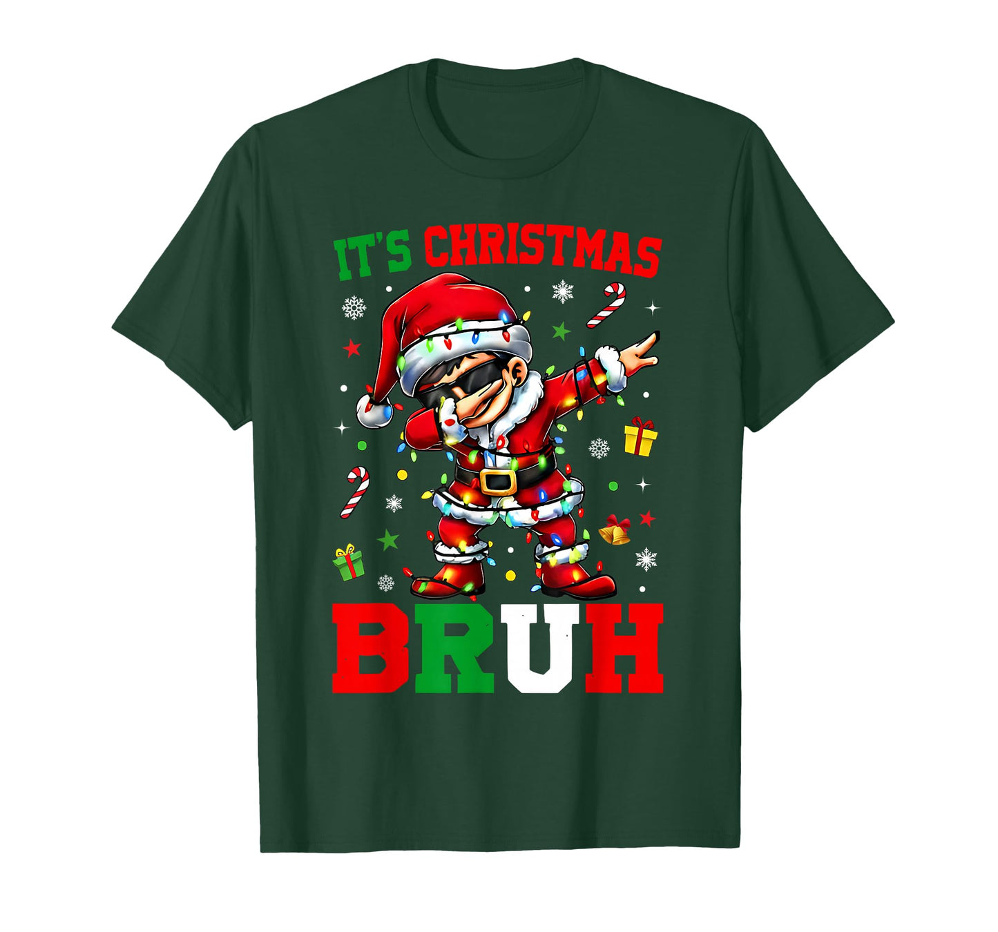 It's Christmas Bruh Dabbing Boy Kids Xmas Christmas Men T-Shirt