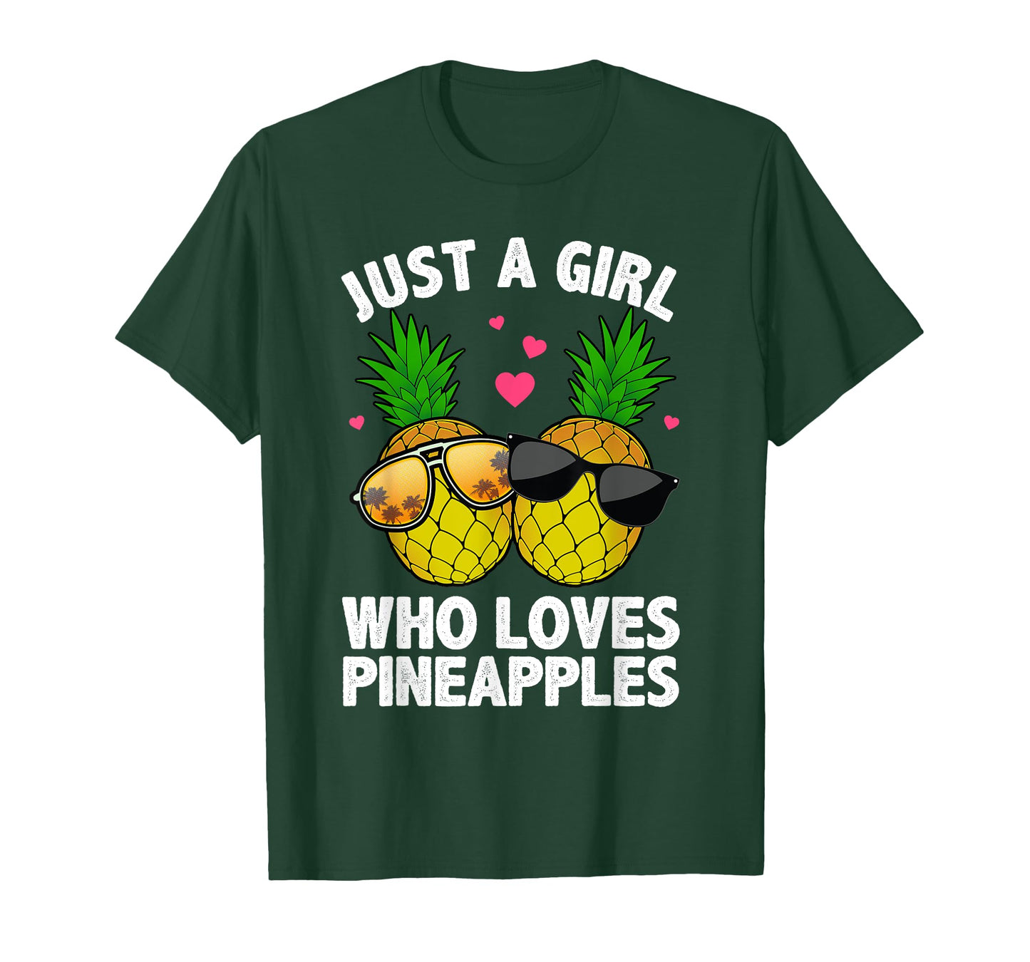Cool Pineapple Art For Women Girls Hawaiian Aloha Pineapples T-Shirt