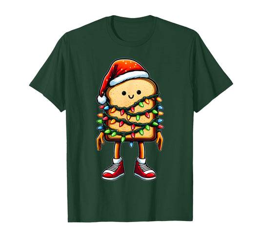 Cute Loaf Bread Baking Bread Baker Christmas Hat Xmas T-Shirt