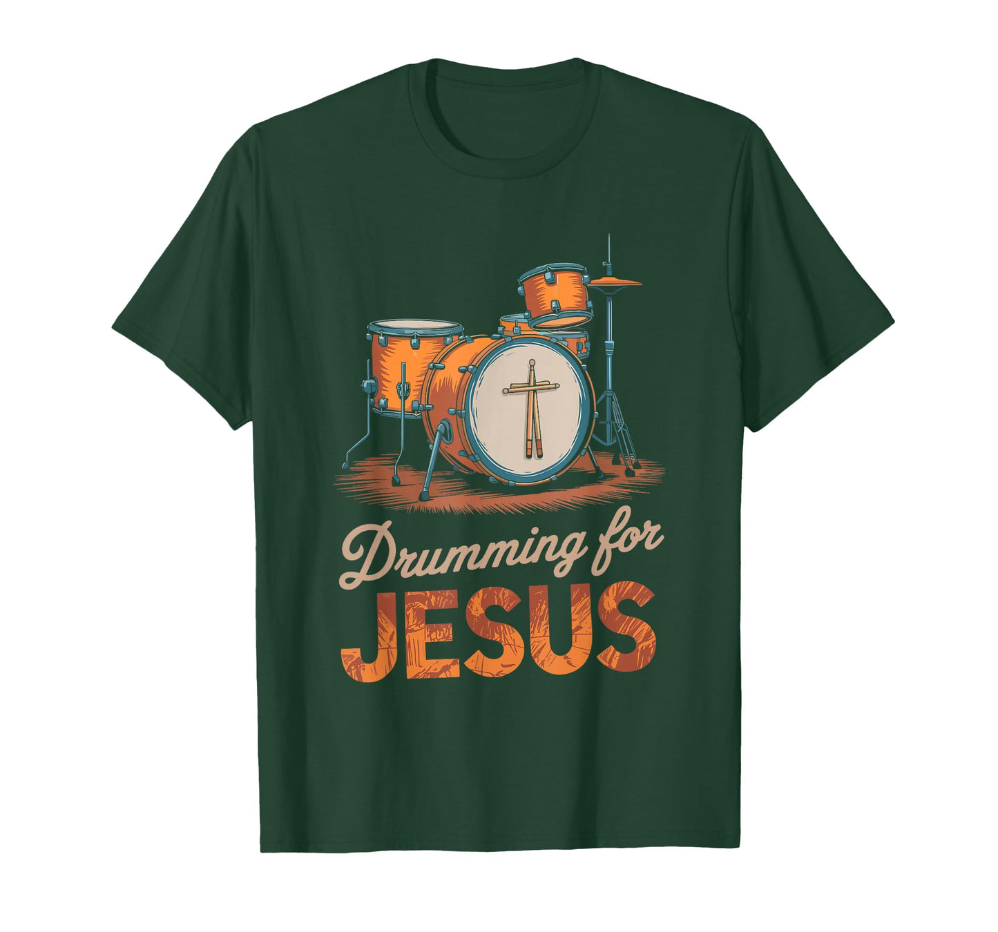 Drumming For Jesus, Drums Percussionist And Drummer Drumming T-Shirt