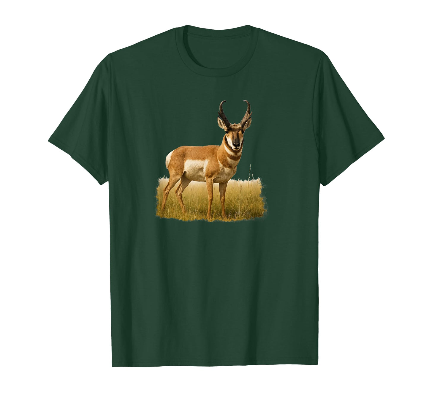 Animal Series. Pronghorn in Field of Grasses. T-Shirt