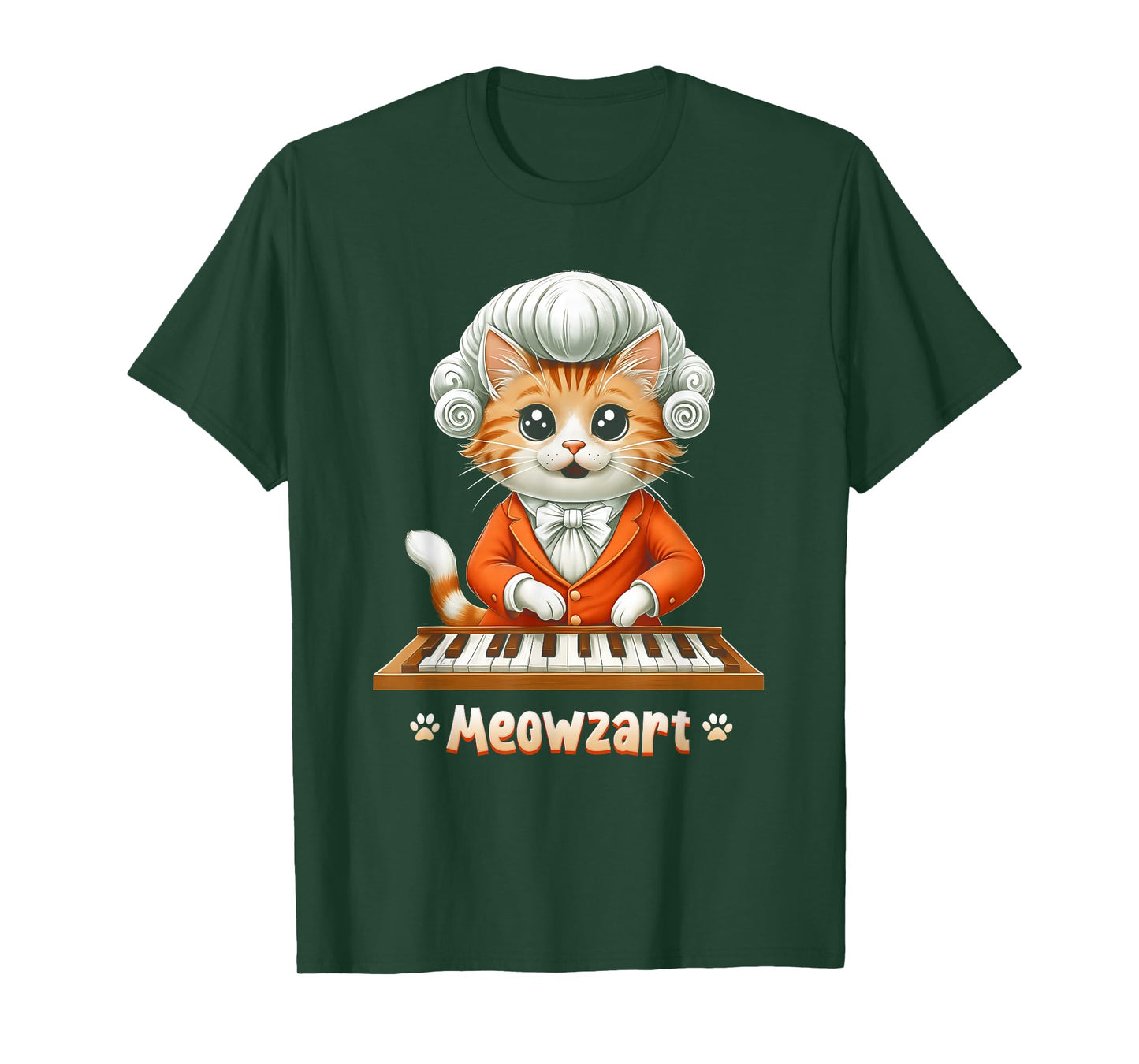 Meowzart Cat Classical Music Piano Parody Composer Musician T-Shirt