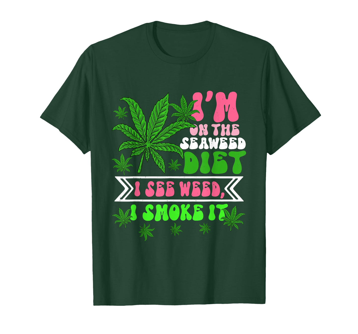 Cat Weed Marijuana 420 Smoker Funny Yes I Smell Like Weed T-Shirt