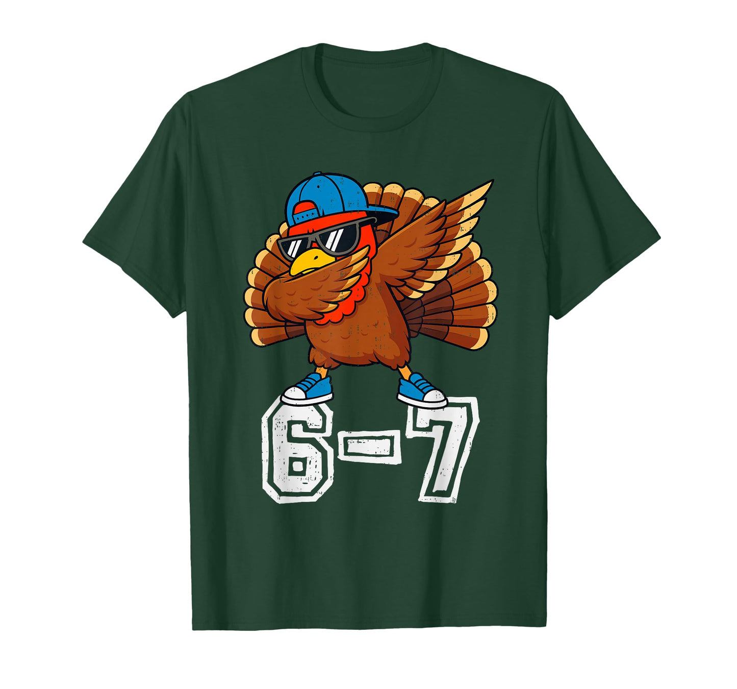 6 7 Six Seven Dabbing Turkey Gen Z Alpha Meme Slang Boy Kids T-Shirt