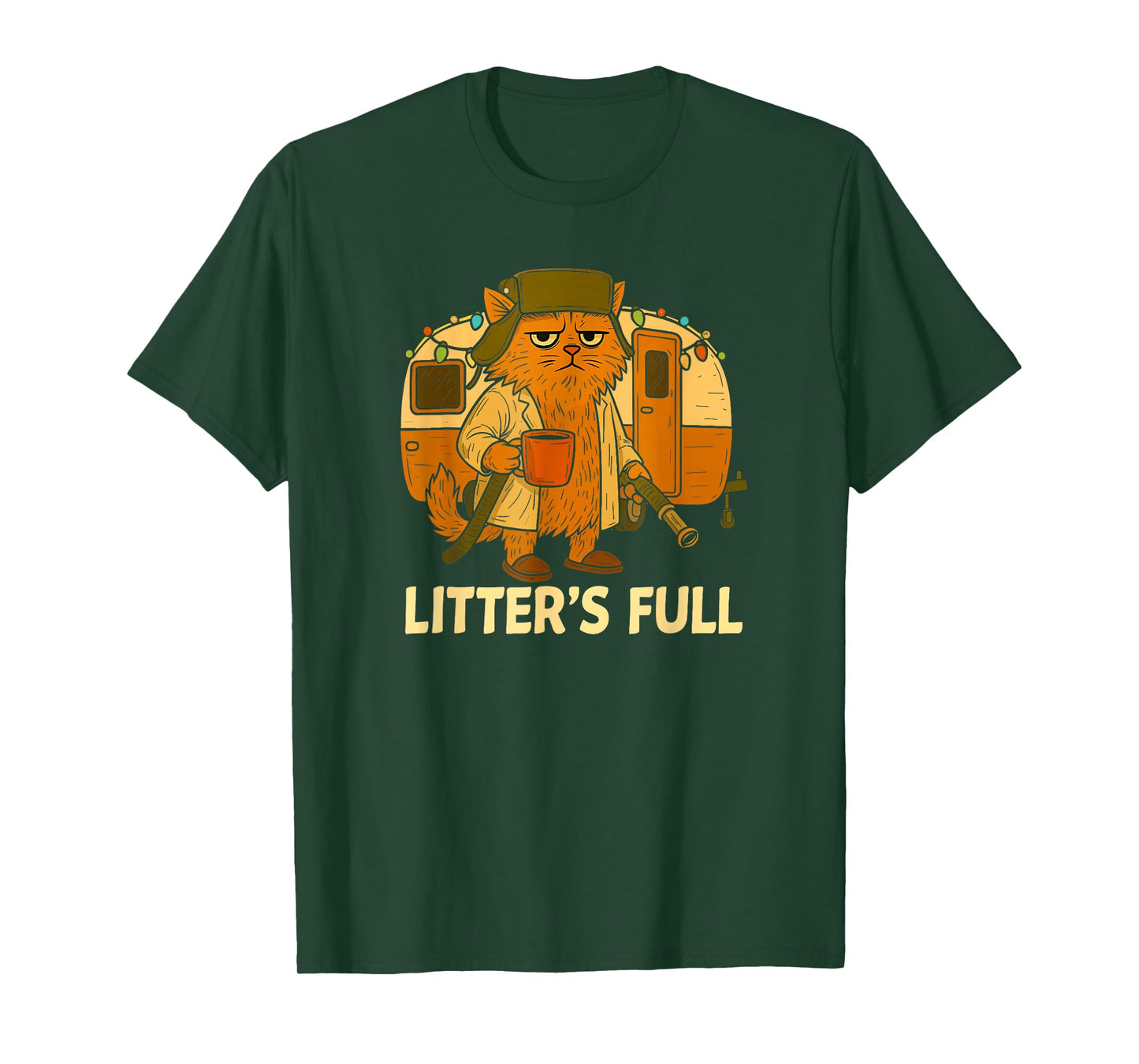 Litter’s Full Funny Cat Lovers Christmas for Men Women Kids T-Shirt