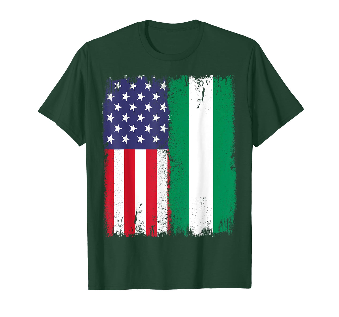 Nigeria Nigerian American Flag USA Nigeria African American T-Shirt