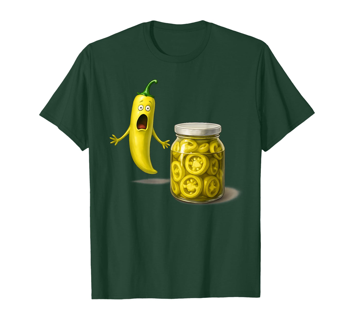 Pickle Surprise A Banana Peppers and A Jar of Sliced Pickles T-Shirt