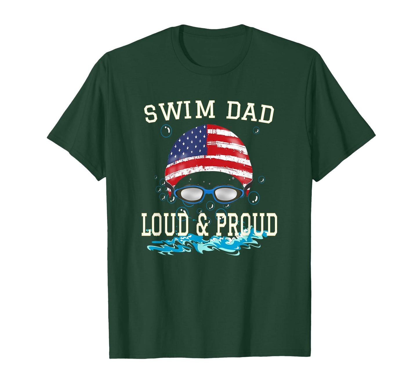 Swim Dad T shirt Funny Swimming Swimmer Cheer Dad Gift Tee
