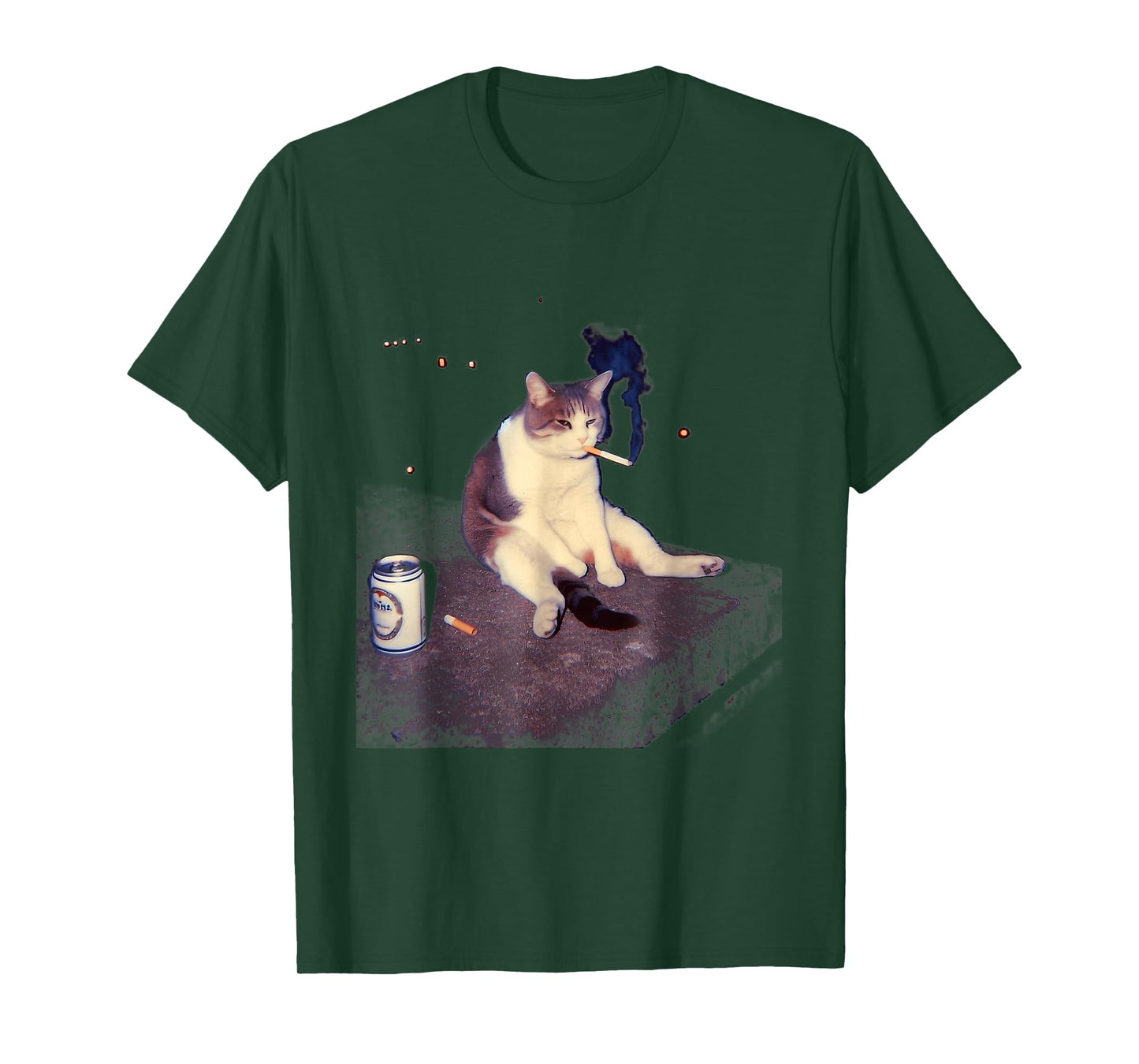 Cigarette Kitten Funny Smoking Cat Meme Stupid Brainrot T-Shirt