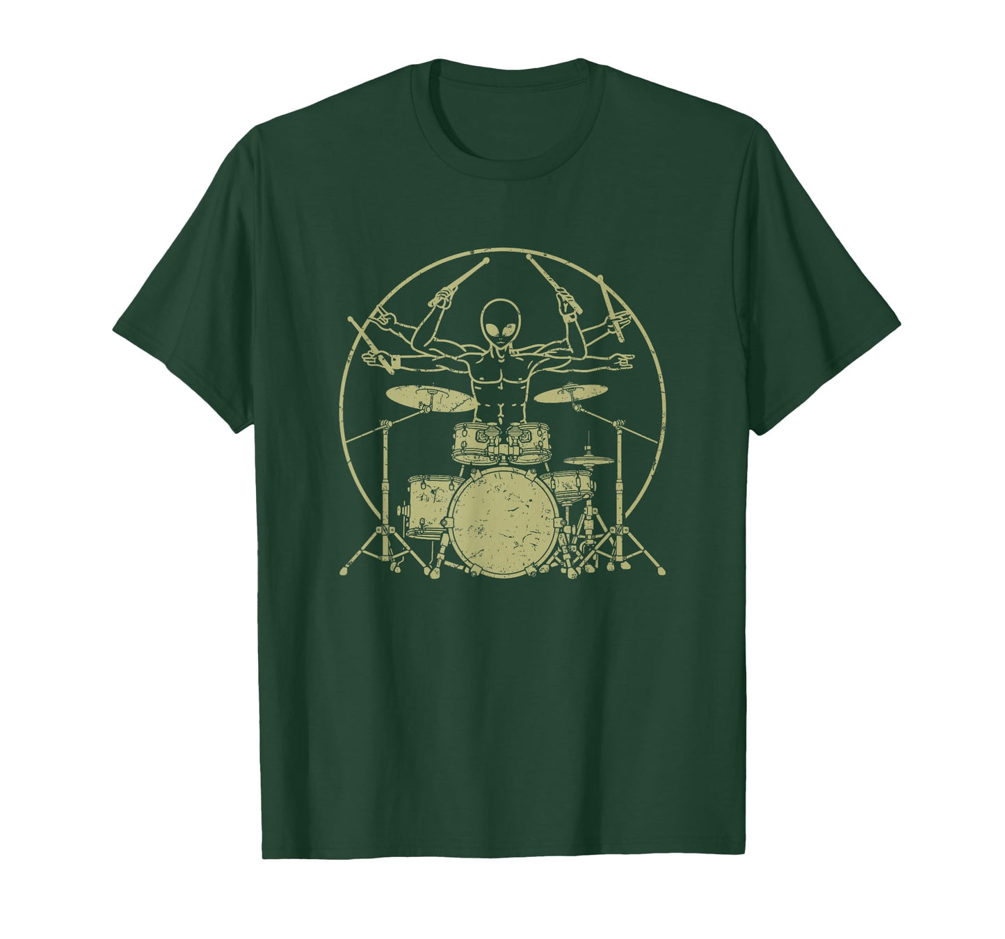 Vintage UFO Alien Drummer T-Shirt