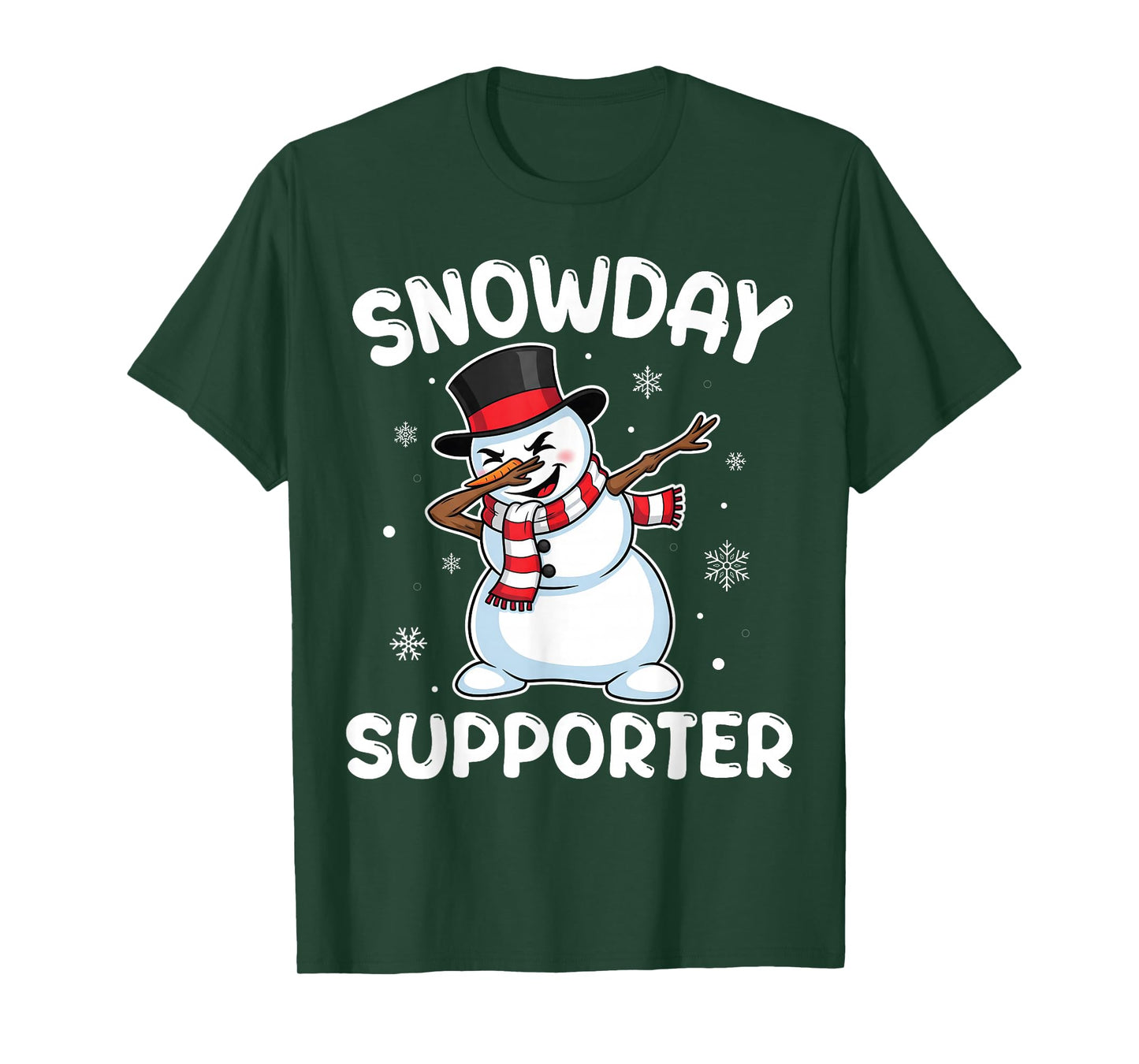 Snow Days Supporter Funny Christmas Dabbing Boys Men T-Shirt