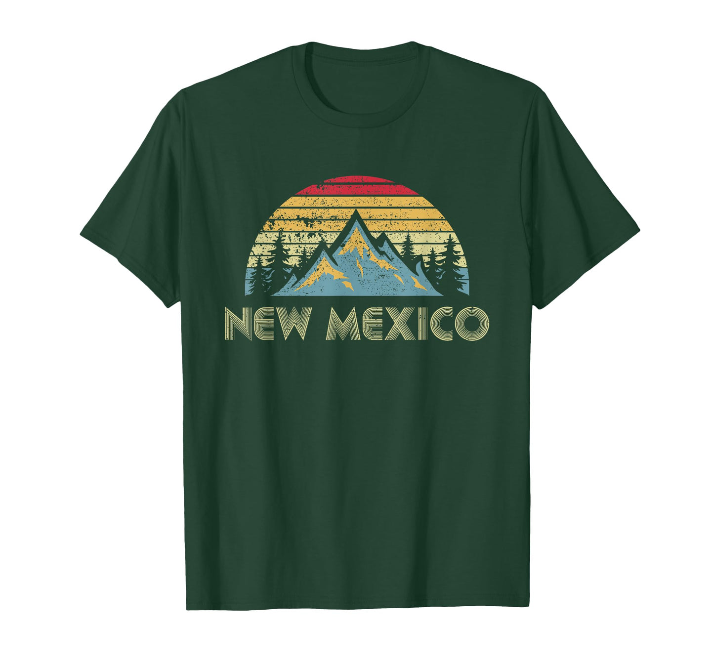 New Mexico Tee - Retro Vintage Mountains Nature Hiking Shirt T-Shirt