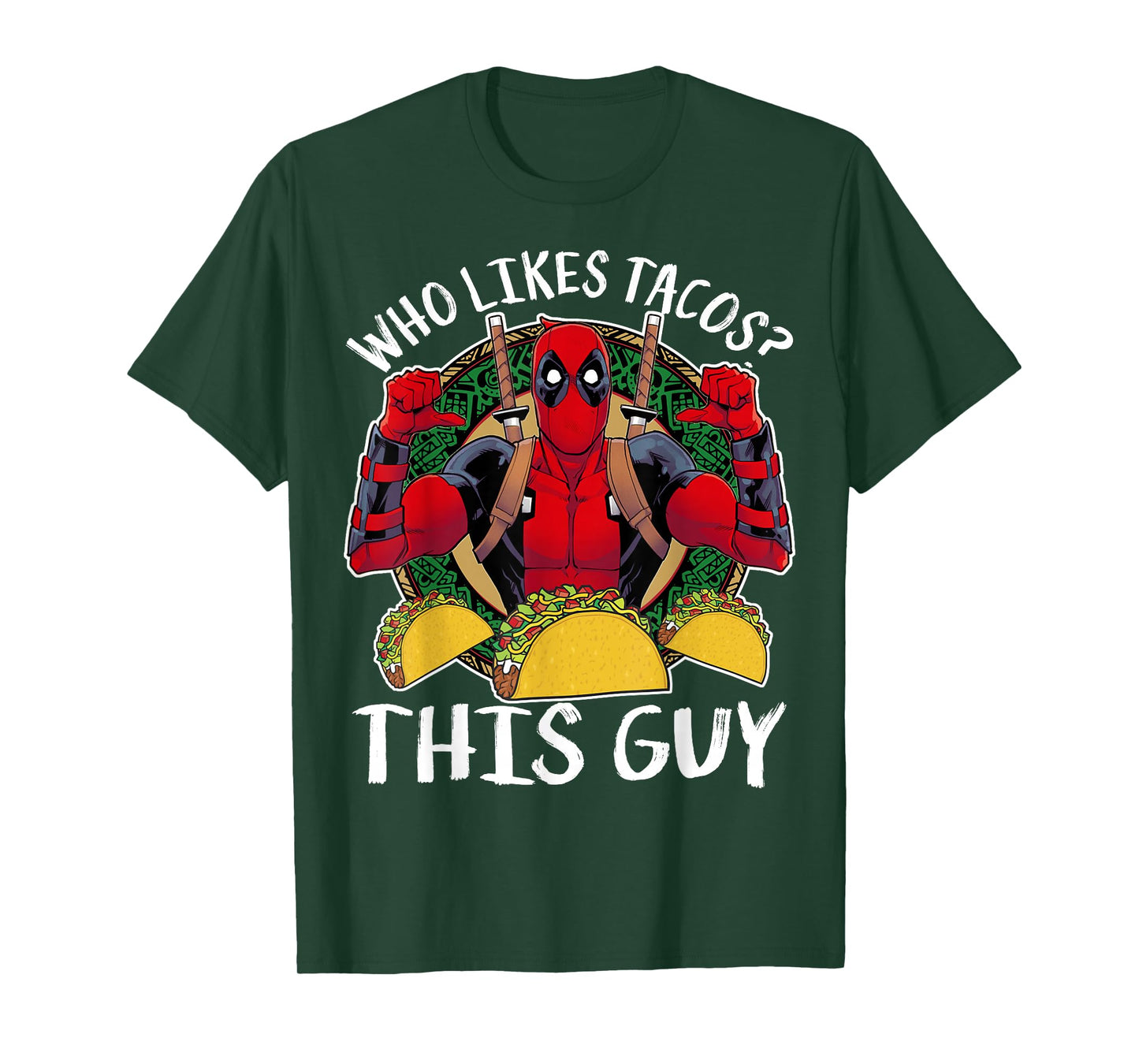Marvel Deadpool Who Likes Tacos? This Guy Thumbs T-Shirt T-Shirt