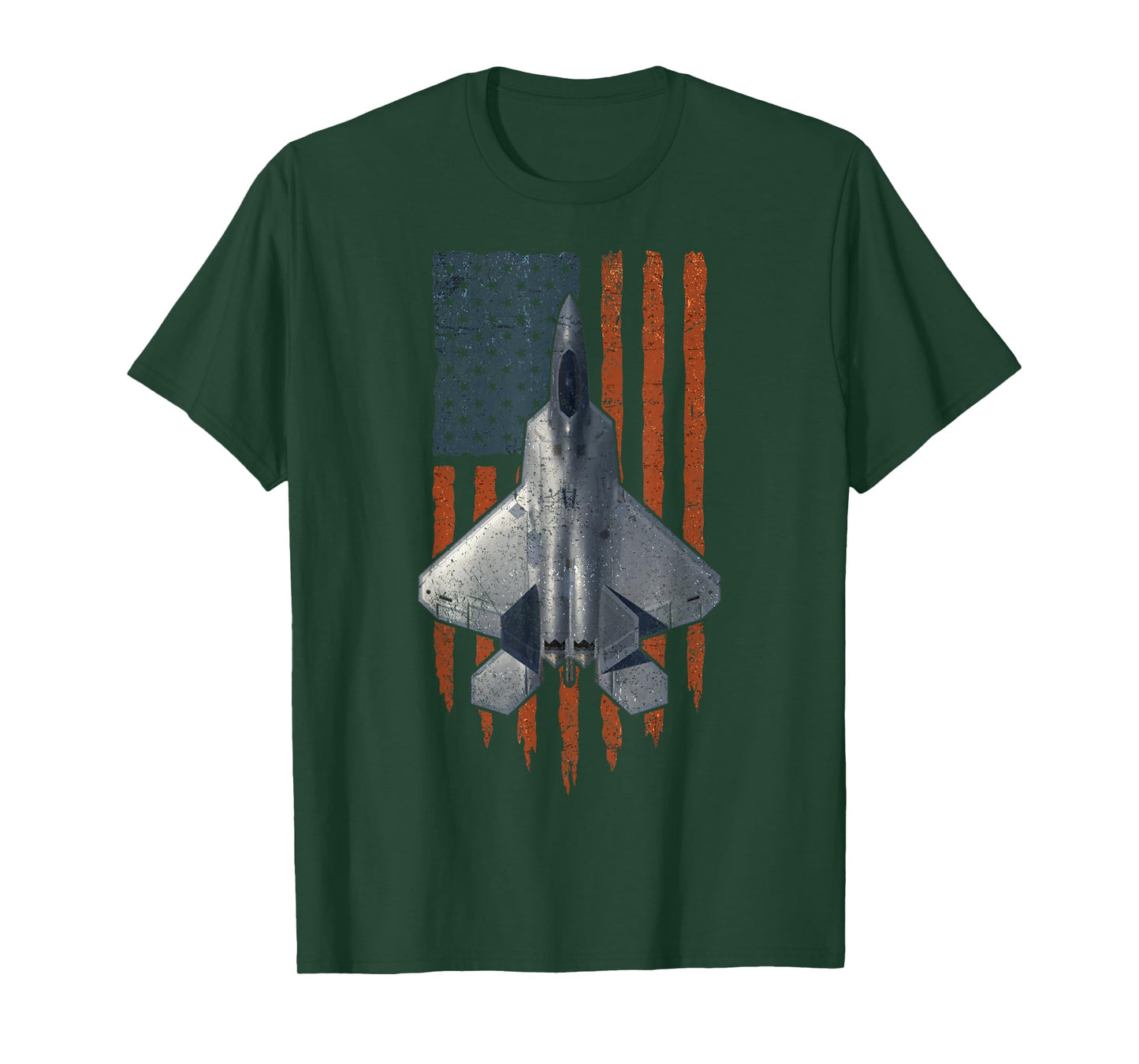 F-22 Raptor Funny USA Flag T-Shirt
