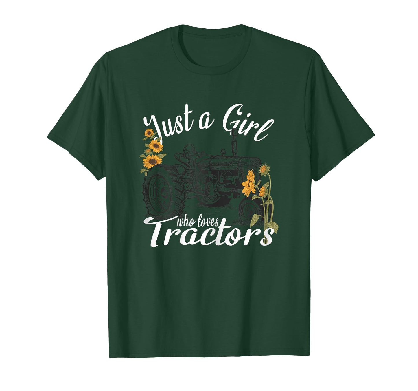 Farms Lovers Girls Tractors - Just A Girl Who Loves Tractors T-Shirt