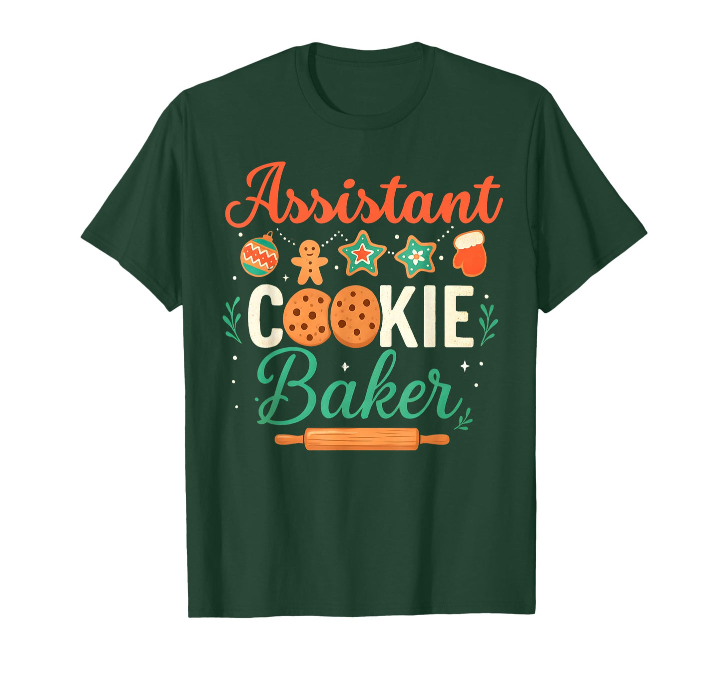 Assistant Cookie Baker Matching Holiday Baking Xmas Family T-Shirt