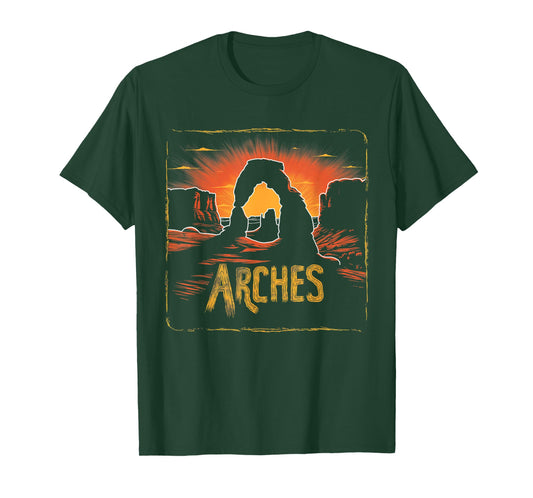 Arches - US National Park Utah Vintage Men Women Kids Retro T-Shirt