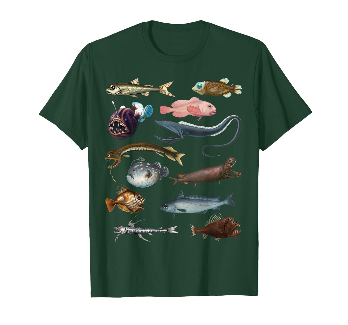 Deep Sea Fish Ocean Biology & Marine Science Educational T-Shirt