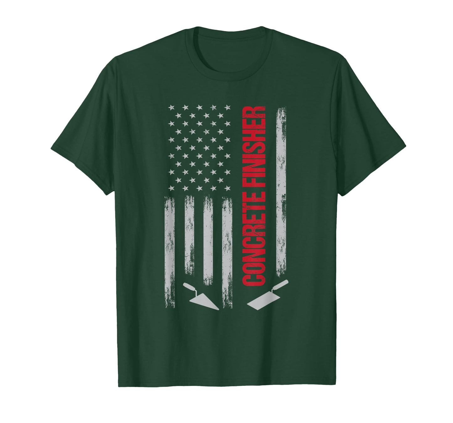 Patriotic Concrete Finisher - American Flag USA Flag T-Shirt
