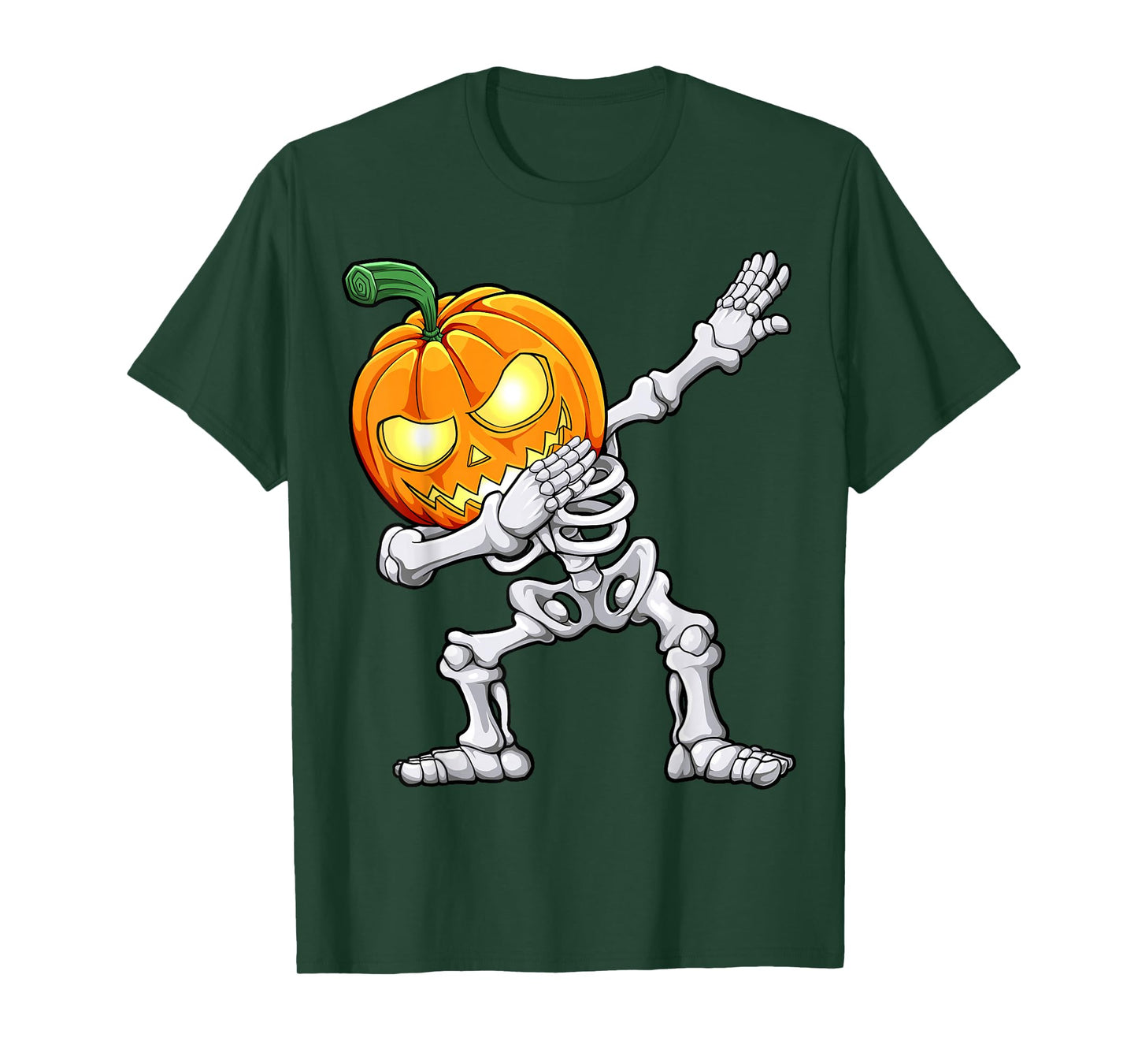 Halloween Boys Dabbing Skeleton Scary Pumpkin Jack O Lantern T-Shirt