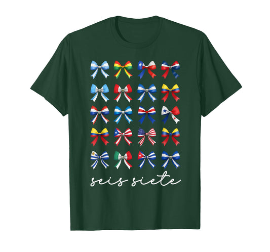 67 Meme SEIS Siete Six Seven Hispanic Funny Spanish Teacher T-Shirt