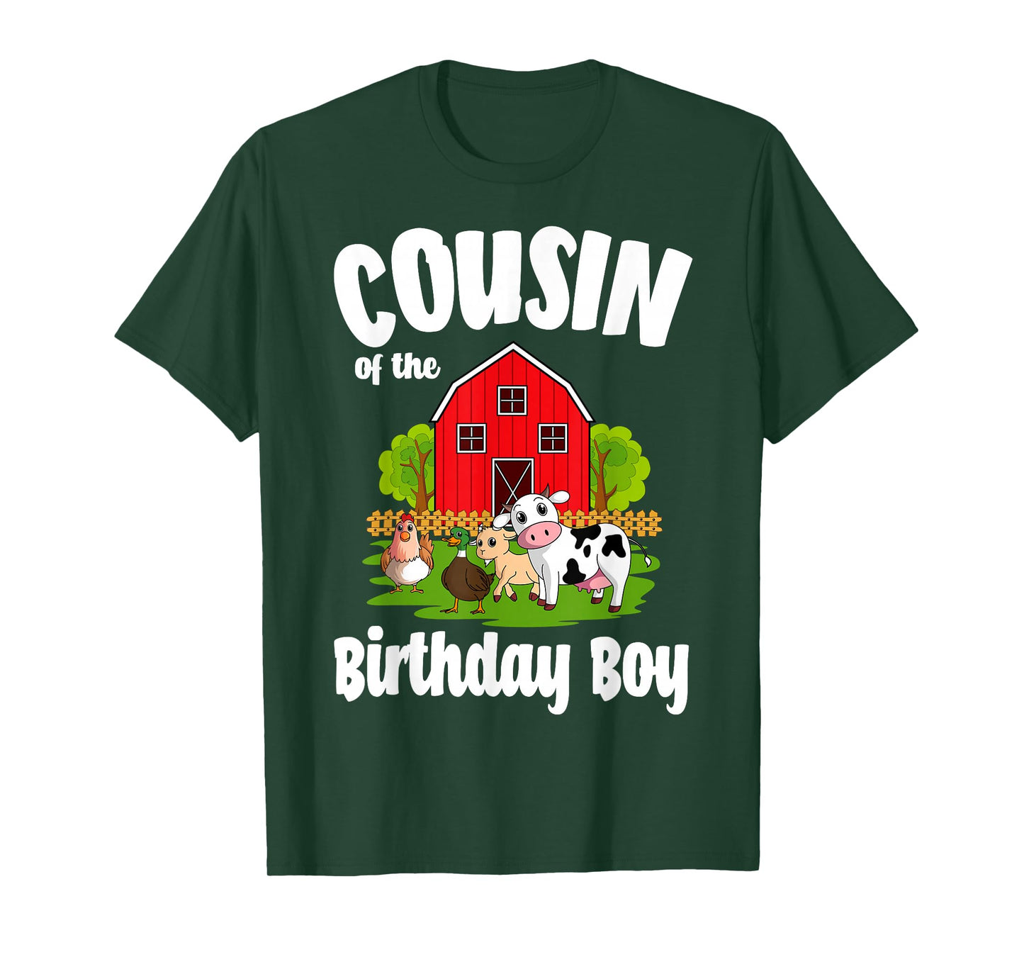 Cousin Of The Birthday Boy Farm Animal Bday Party T-Shirt