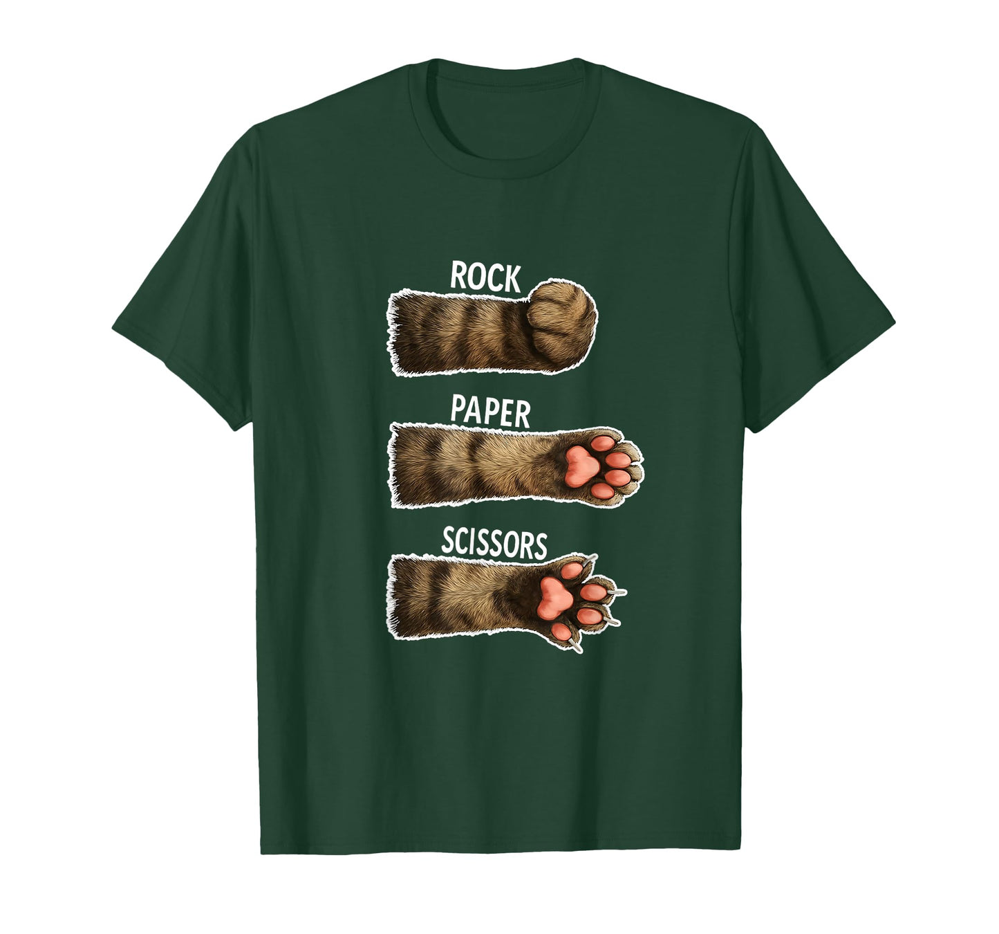 Cat Rock Paper Scissors Cat Paws Costume Funny Girls Meme T-Shirt